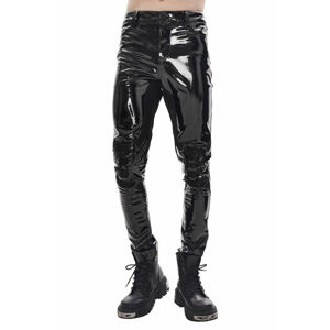 kalhoty gothic DEVIL FASHION Edgerunner Cyberpunk Faux Leather Skinny M