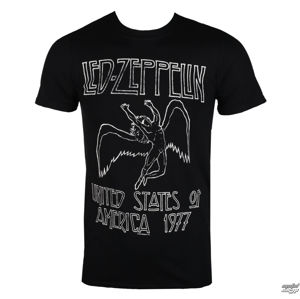 Tričko metal NNM Led Zeppelin USA 1977 černá XXL