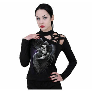 tričko dámské s dlouhým rukávem SPIRAL - CROW QUEEN - Black - 114D106F477 XL