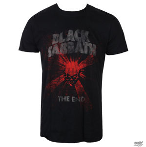 Tričko metal ROCK OFF Black Sabbath The End Skull Shine černá XL