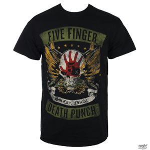 Tričko metal ROCK OFF Five Finger Death Punch Locked & Loaded černá S