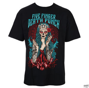 Tričko metal ROCK OFF Five Finger Death Punch Lady Muerta černá M