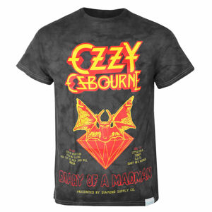 Tričko metal DIAMOND Ozzy Osbourne Diary Of A Madman Crystal Wash černá M