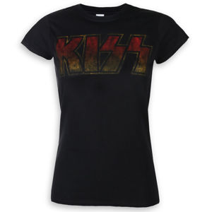 Tričko metal ROCK OFF Kiss Classic Logo černá XL