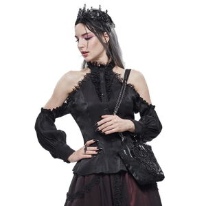 tričko gothic and punk DEVIL FASHION Well-fitting Strapless Gothic černá L