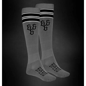 ponožky HYRAW - 666 KNEE - GR/BK - SS22-A19-SCKS