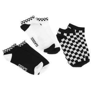 ponožky (set 3 párů) URBAN CLASSICS - Sneaker Checks 3-Pack - black/white - TB3387 43-46