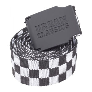 pásek URBAN CLASSICS - UC Canvas Checkerboard - black/white - TB2248
