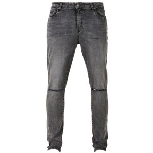 kalhoty pánské URBAN CLASSICS - Slim Fit Jeans - black washed - TB3076 31/32