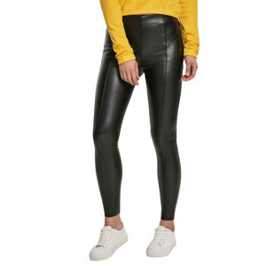 kalhoty dámské URBAN CLASSICS - Faux Leather Skinny - black - TB3238 L