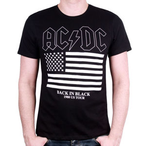 Tričko metal LEGEND AC-DC BACK IN BLACK černá L