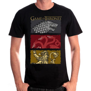 tričko LEGEND Game of thrones THE HOUSES OF THE KING černá XXL