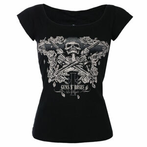 Tričko metal ROCK OFF Guns N' Roses Skeleton černá L