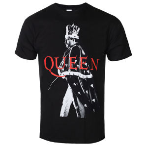 Tričko metal ROCK OFF Queen Freddie Crown černá L