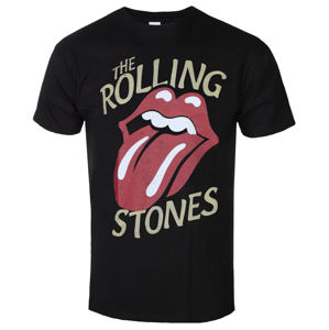 Tričko metal ROCK OFF Rolling Stones Vtge Typeface černá M
