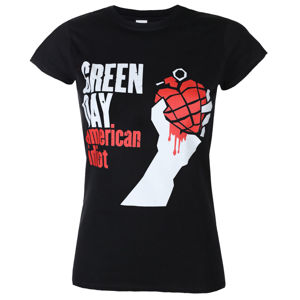 Tričko metal ROCK OFF Green Day American Idiot černá