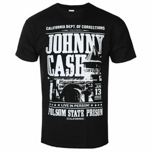 Tričko metal ROCK OFF Johnny Cash Prison Poster černá XXL