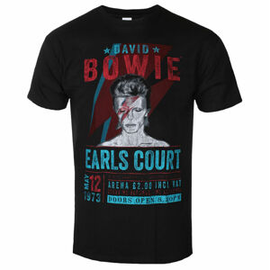Tričko metal ROCK OFF David Bowie Earls Court '73 černá XXL