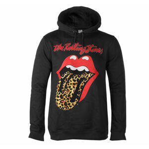 mikina s kapucí AMPLIFIED Rolling Stones LEOPARD TONGUE černá XL