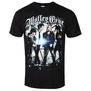 Tričko metal ROCK OFF Mötley Crüe Group Photo černá vícebarevná L