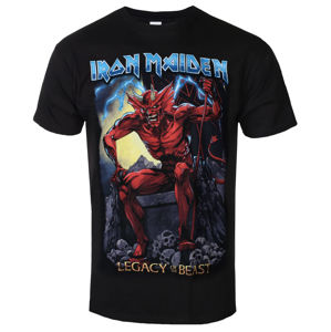 Tričko metal ROCK OFF Iron Maiden Legacy of the Beast 2 Devil černá S