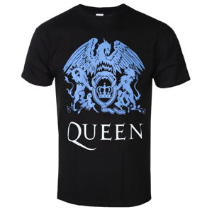 Tričko metal ROCK OFF Queen Blue Crest černá XL